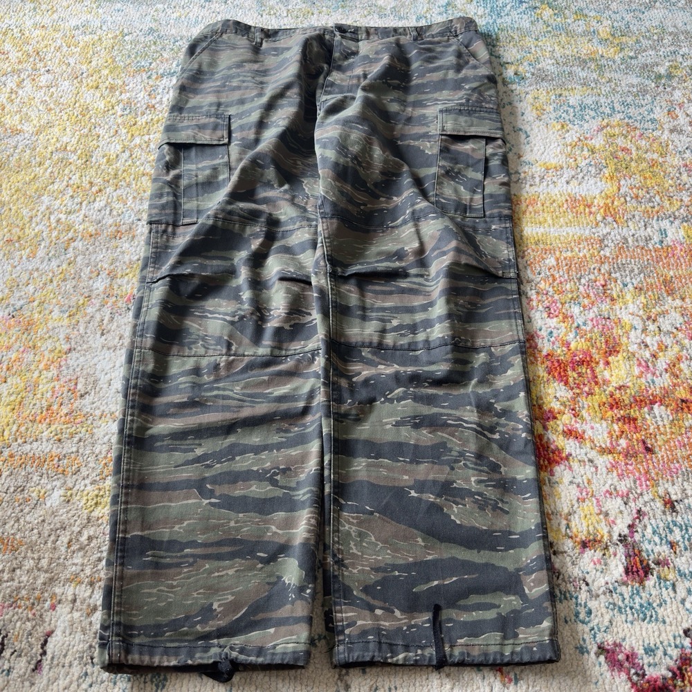 Vintage Tiger Stripe Camo Cargo Pants X-Large Regular Gorpcore